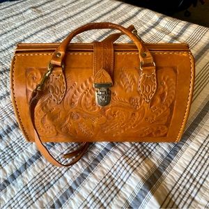 Vintage tooled leather purse